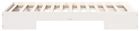 Földi ágykeret tárolóval Fehér 90 x 190 cm Tömör fenyőfa