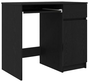 fekete tölgy forgácslap íróasztal 86x49x76 cm