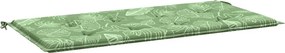 vidaXL levélmintás oxford szövet kerti padpárna 120x50x4 cm