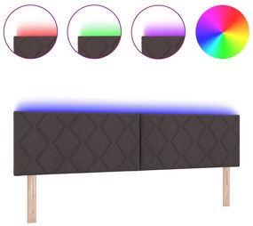 LED Fejtámla Gyémánt Blokkok Mintás Sötétbarna 180 cm Szövet
