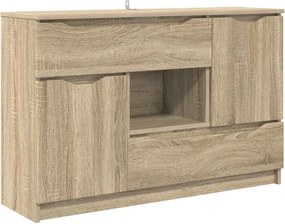 vidaXL Széf fiókkal Sonoma tölgy 100 x 30 x 65,6 Faanyag