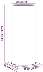 Kémény fej kiterjesztés Ezüst 31 x 31 x 50 cm Rozsdamentes acél