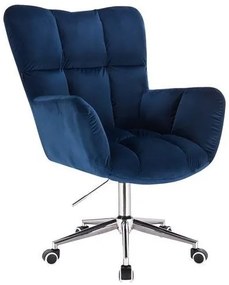 HR650K Tengerkék modern velúr szék