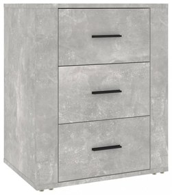 betonszürke szerelt fa éjjeliszekrény 50 x 36 x 60 cm