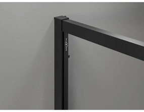 Mexen Exo, 2 szárnyú csúszó 190x200 cm, 6mm átlátszó üveg, fekete profil, 8152-190-000-70-00