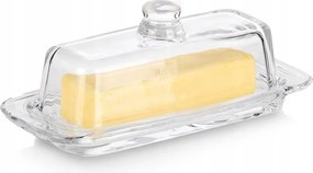 Kis vajtartó edény vajtartó fedéllel az asztali vaj tálalásához