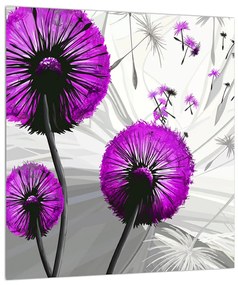 Modern kép lila pitypang (30x30 cm)