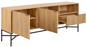 Natúr színű komód tölgyfa dekorral 180x70x40 cm Jaipur – Actona