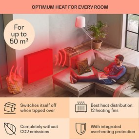 Thermaxx 2500, olajradiátor, 2500 W, 5 - 35 °C, 24-órás időzítő, fehér/fekete