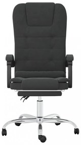 vidaXL fekete műbőr dönthető irodai masszázsszék