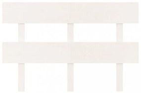fehér tömör fenyőfa ágyfejtámla 124x3x81 cm