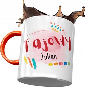 Narancssárga Bögre Julian Férj Kolléga Ajándék Nyomtatott Fotóval