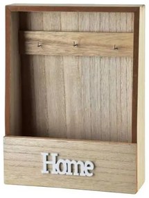 Fa fali kulcstartó szekrény HOME felirattal