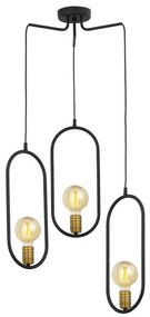 Jupiter 1818 - PI3 E27 - Csillár zsinóron PONTI 3xE14/40W/230V fekete