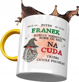 Sárga bögre Ferenc Frank Kollégáknak Ajándék Nyomtatott Fotóval