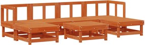vidaXL Kerti lounge szett 7 pcs Viaszbarna Tömör fenyő