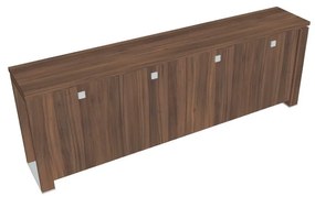 Verno+ S alacsony szekrény 260 x 46 x 90 cm, dió / barna