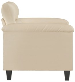 krémszínű mikroszálas szövet kanapéfotel 60 cm