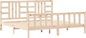 vidaXL tömör fenyőfa ágy matrac nélkül 200 x 200 cm