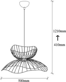 Farac függőlámpa, fekete