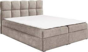 Boxspring ágy, 160x200, szürkésbézs Taupe, NEGRY