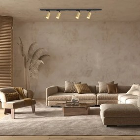 Spotlámpa sínrendszerrel PIPE 4xGU10/10W/230V arany/fekete