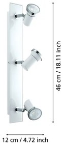 Eglo 95994 - LED Fürdőszobai lámpa TAMARA 1 3xGU10-LED/3,3W/230V