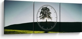 Természet kép - fa (órával) (90x30 cm)
