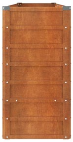 rozsda színű corten acél kerti magaságyás 320 x 40 x 77 cm