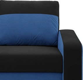 Hewlet kanapéágy, szövet anyag, bonell töltet, fekete - kék
