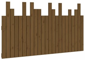 mézbarna tömör fenyőfa fali fejtámla 146,5 x 3 x 80 cm