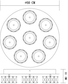 Globo 49350D5 - LED Dimmelhető mennyezeti lámpa AMUR LED/64W/230V 4000K átm. 50 cm
