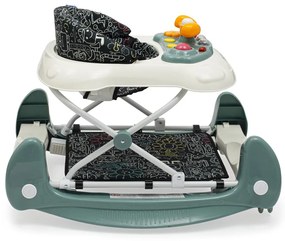 Gyerek bébikomp hintával szilikon kerekek Baby Mix zöld