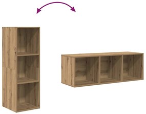 Fali TV Szekrény 4 pcs kézműves tölgy 37 x 37 x 107.5 cm