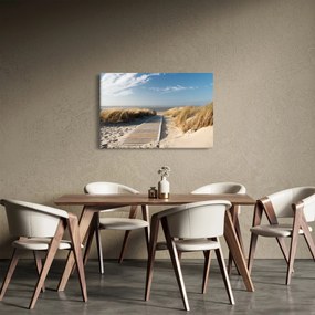 Kép - Homokos strand Langeoog szigetén, Németországban (90x60 cm)