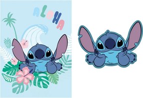 Disney Lilo és Stitch, A csillagkutya Aloha Belly coral fleece takaró és forma párna szett
