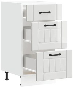 konyhai alsószekrény Lucca&quot; magasfényű fehér, rétegelt fa&quot;