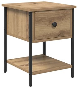 Éjjeli asztal 2 pcs kézműves tölgy 34 x 35,5 x 45 cm Faanyag