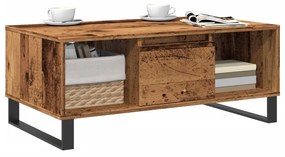 antik fa színű szerelt fa dohányzóasztal 90 x 50 x 36,5 cm