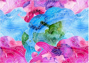 Kép - Színes hullámok (70x50 cm)