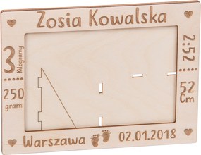 Képkeret keresztelő Metrikus Évjárat Ajándék