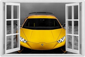 Poszter 60x40 Sárga autó Auto Fura