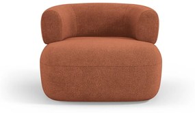 Téglavörös buklé fotel Jenny – Micadoni Home
