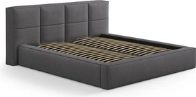 Sötétszürke kárpitozott ágytámla 209x100 cm Darren – Micadoni