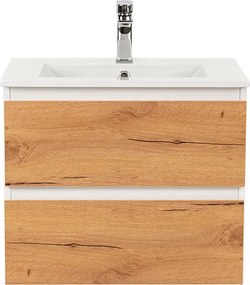 Vario Forte 60 alsó szekrény mosdóval fehér-tölgy