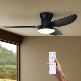 Brilagi - LED állítható mennyezeti ventilátor 30W 230V 3000-6500K fekete + DO