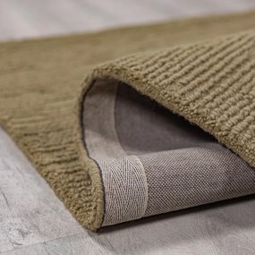 Khaki kézi szövésű gyapjú szőnyeg 160x230 cm Harris Boucle – Flair Rugs
