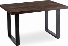 Bővíthető étkezőasztal 130–230 cm dió/fekete – TOMAS