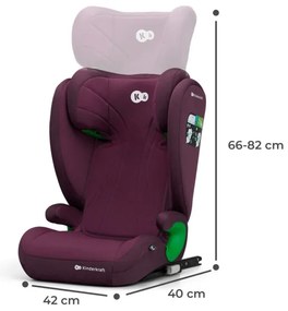 KINDERKRAFT JUNIOR FIX 2 autósülés 100-150 cm Cherry pearl