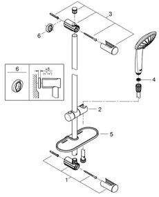 GROHE 27227001 - EUPHORIA 900 mm zuhanyszett, fényes króm